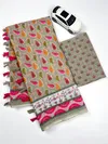 MG 570 Plain Linen Digital Printed Fancy Saree Wholesalers In Surat